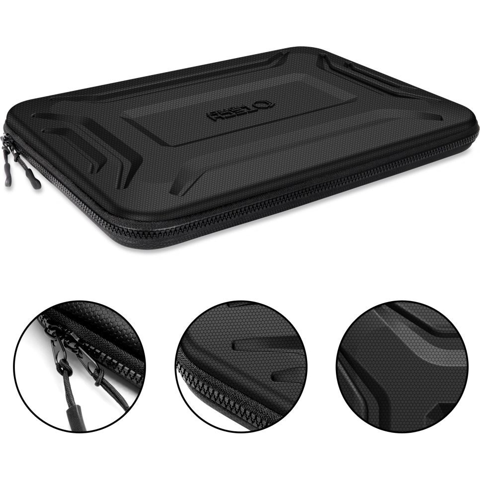 Etui na laptopa 13" / 14", Tech-Protect Kevlar Pro, czarne. Ergonomiczne uchwyty, lekka konstrukcja, smukłe dopasowanie, trwałe materiały